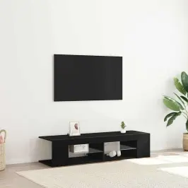 Televizora Skapīša Melna 135 X 39 X 30 Cm Inženierijas Koks Vidaxl