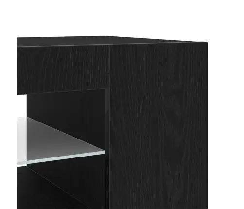 Telerikapp Sahtliga Must Tamm 90 X 39 X 30 Cm Tehispuit