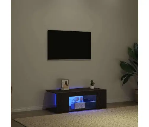 Telerikapp Sahtliga Must Tamm 90 X 39 X 30 Cm Tehispuit