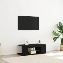Televizoriaus Spintelė Juoda 90 X 39 X 30 Cm Apdirbta Mediena