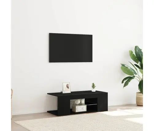 Telerikapp Sahtliga Must Tamm 90 X 39 X 30 Cm Tehispuit