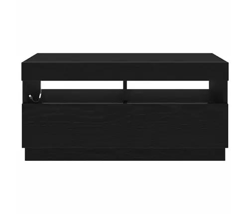 Tv Galds Ar Led Gaismām, Melns Ozols, 80X35X40 Cm, Inženierijas Koks Vidaxl Tv Galds Ar Led Gaismām, Melns Ozols, 80X35X40 Cm, Inženierijas Koks Vidaxl