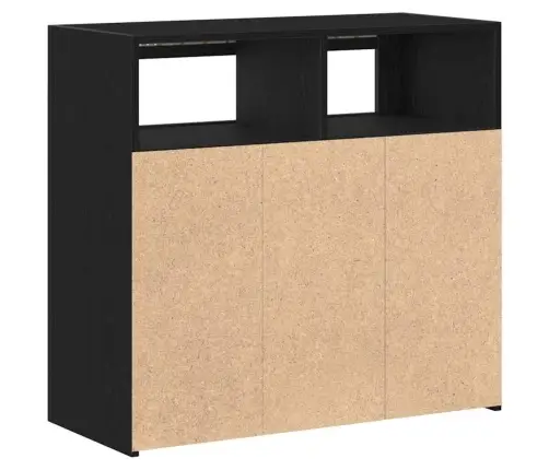 Kõide Led -Ribatuledega Must 80 X 35 X 75 Cm Tehispuit Kõide Led -Ribatuledega Must 80 X 35 X 75 Cm Tehispuit