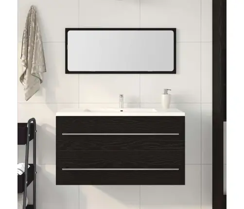 Valamu Kapp Sahtliga Must Tamm 90 X 45 X 1.5 Cm Tehispuit