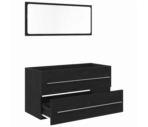 Valamu Kapp Sahtliga Must Tamm 90 X 45 X 1.5 Cm Tehispuit