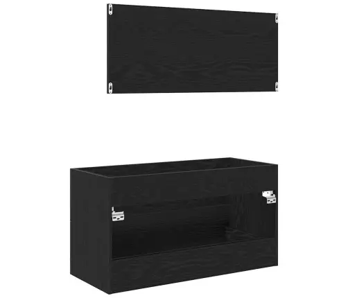 Valamu Kapp Sahtliga Must Tamm 90 X 45 X 1.5 Cm Tehispuit