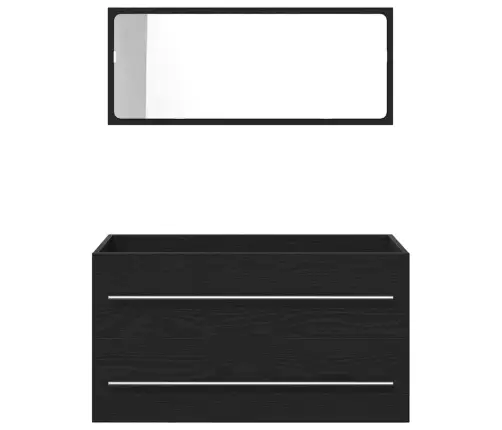 Valamu Kapp Sahtliga Must Tamm 90 X 45 X 1.5 Cm Tehispuit