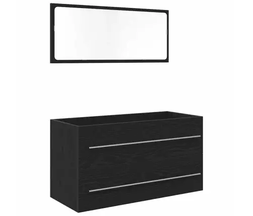 Valamu Kapp Sahtliga Must Tamm 90 X 45 X 1.5 Cm Tehispuit