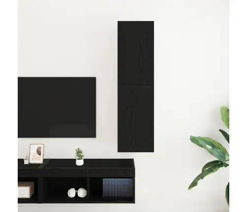 Tv Kabinets Melnā Ozola Krāsā, Izmēri 30.5 X 30 X 110 Cm, Izgatavots No Inženierijas Koka Vidaxl