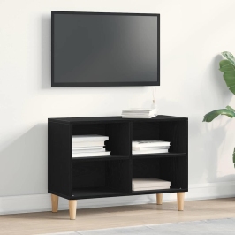 Televizora Skapīša Melna 69.5 X 30 X 50 Cm Inženierijas Koks Vidaxl