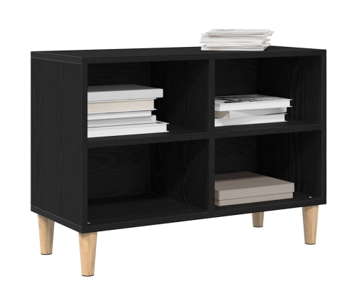 Melnā Ozola Televizora Skapītis - 69.5X30X50 Cm, Izgatavots No Inženierijas Koka Vidaxl