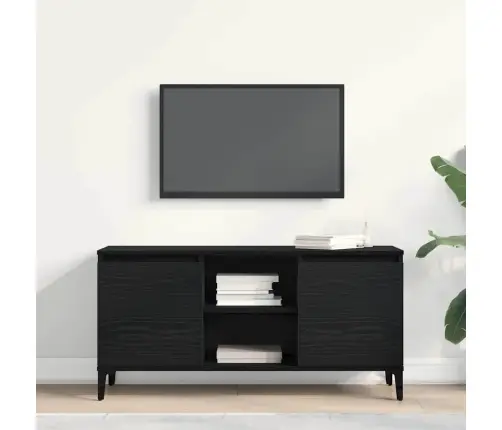 Tv Skapītis, Melns Ozols, Izmēri 102X35X50 Cm, Inženierijas Koks Vidaxl