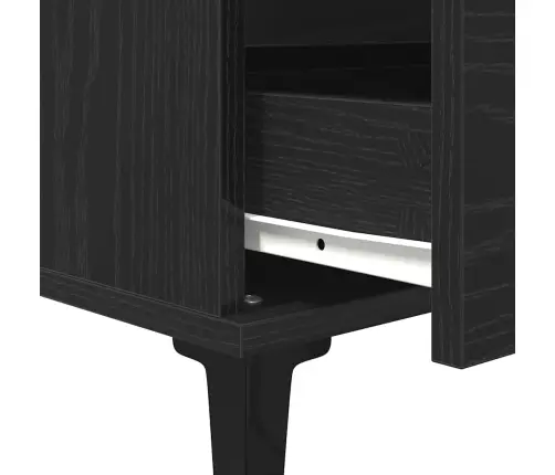 Krāsu Galds Melna Ozola 60X35X70 Cm Inženierijas Koks Vidaxl