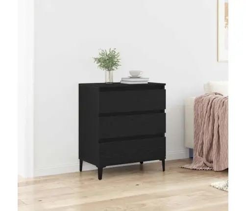 Krāsu Galds Melna Ozola 60X35X70 Cm Inženierijas Koks Vidaxl