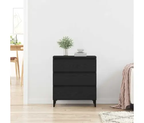 Krāsu Galds Melna Ozola 60X35X70 Cm Inženierijas Koks Vidaxl