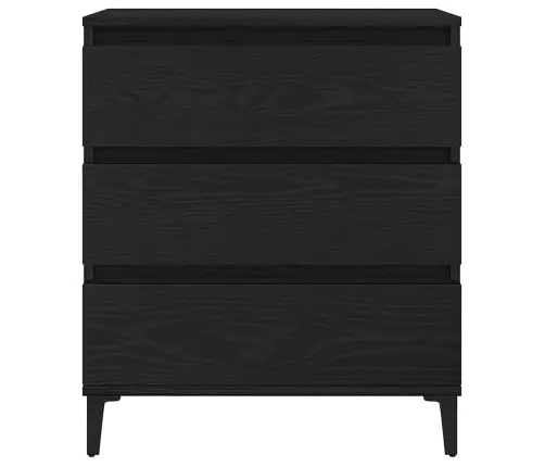 Krāsu Galds Melna Ozola 60X35X70 Cm Inženierijas Koks Vidaxl