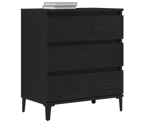 Krāsu Galds Melna Ozola 60X35X70 Cm Inženierijas Koks Vidaxl