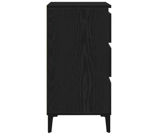 Krāsu Galds Melna Ozola 60X35X70 Cm Inženierijas Koks Vidaxl