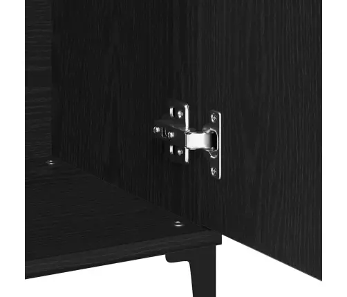 Kabalas Su Stalčių Juoda 104 X 35 X 70 Cm Apdirbta Mediena