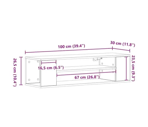 Televizoriaus Spintelė Sena Mediena 100 X 30 X 26,5 Cm