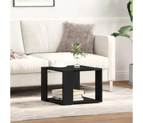 Kafijas Galdiņš Melns Ozols 40X40X30 Cm Inženieriskā Koksne Vidaxl