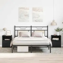 Nakts Skapītis Ar Atvilktni 2 Pcs Melns Ozols 40 X 40 X 50 Cm Vidaxl