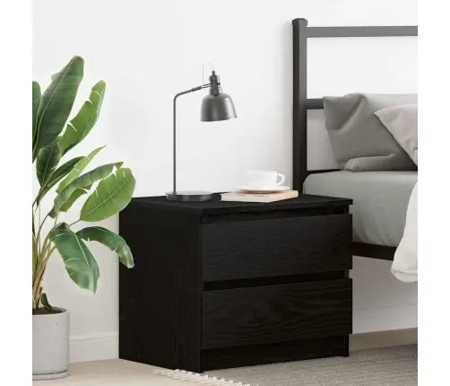 Melns Ozola Naktsgaldiņš 50X40X43,5 Cm Vidaxl