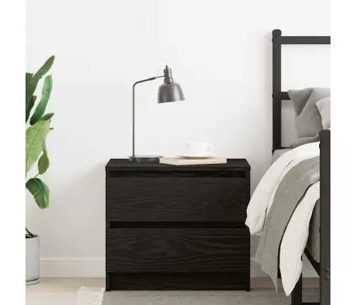 Melns Ozola Naktsgaldiņš 50X40X43,5 Cm Vidaxl