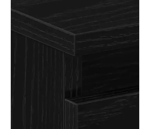 Naktsgaldiņi 2 Gab Melns Ozols 40X35X62,5 Cm Inženierijas Koks Vidaxl