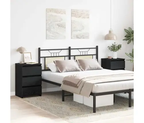 Naktsgaldiņi 2 Gab Melns Ozols 40X35X62,5 Cm Inženierijas Koks Vidaxl