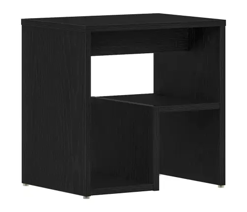 Šalia Lovos Spintelė Juoda Ąžuolo 40 X 30 X 40 Cm