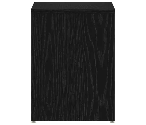 Šalia Lovos Spintelė Juoda Ąžuolo 40 X 30 X 40 Cm