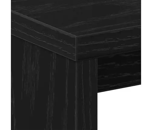 Naktsgaldiņi 2 Gabali Melna Ozola 40X30X40 Cm Inženierijas Koks Vidaxl