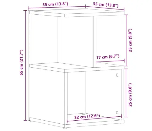 Öölambi Kapp Must Tamm 35 X 35 X 55 Cm Tehispuit