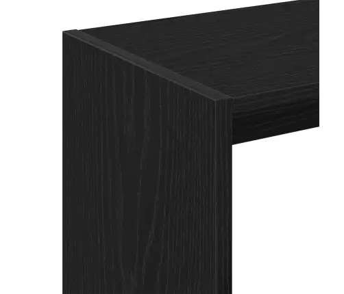 Sānu Galds Melns Ozols 50X26X50 Cm Inženierijas Koks Vidaxl