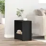 Sānu Galds Melns Ozols 50X26X50 Cm Inženierijas Koks Vidaxl