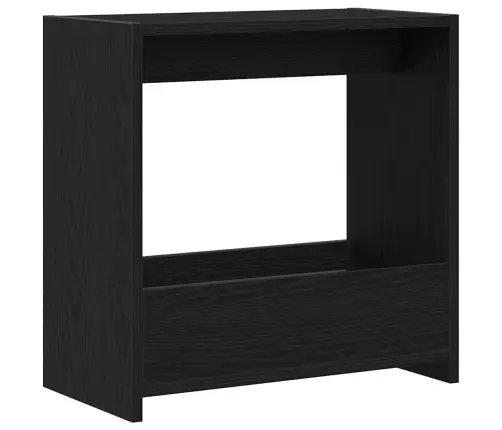 Sānu Galds Melns Ozols 50X26X50 Cm Inženierijas Koks Vidaxl
