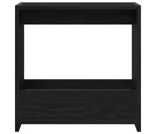 Sānu Galds Melns Ozols 50X26X50 Cm Inženierijas Koks Vidaxl
