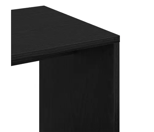 Blakus Galds Melnā Ozola Krāsā 59X36X38 Cm Inženierijas Koks Vidaxl