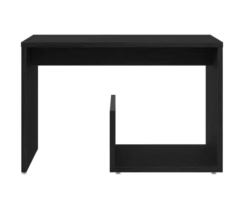 Blakus Galds Melnā Ozola Krāsā 59X36X38 Cm Inženierijas Koks Vidaxl