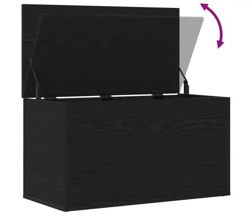 Salvestuskarp Ladustamisega Must Tamm 84 X 42 X 46 Cm Tehispuit