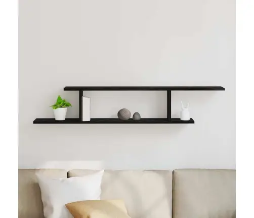 Seinakinnitus Tv Riiul Must Tamm 125 X 18 X 23 Cm Tehispuit Seinakinnitus Tv Riiul Must Tamm 125 X 18 X 23 Cm Tehispuit