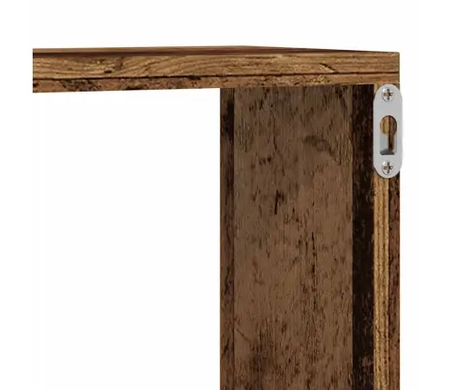 Sienas Plaukti 2 Gab. No Veca Koka 80X15X26 Cm Inženierijas Koks Vidaxl