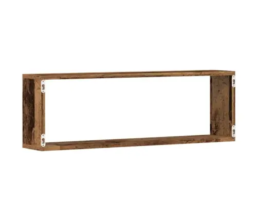 Sienas Plaukti 2 Gab. No Veca Koka 80X15X26 Cm Inženierijas Koks Vidaxl