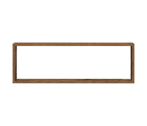Sienas Plaukti 2 Gab. No Veca Koka 80X15X26 Cm Inženierijas Koks Vidaxl