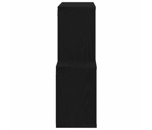 Seinariiul Riiuliga Must Tamm 76 X 15 X 53 Cm Tehispuit