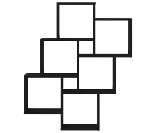 Seinariiul Riiuliga Must Tamm 78 X 15 X 92 Cm Tehispuit