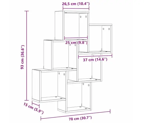 Seinariiul Riiuliga Must Tamm 78 X 15 X 92 Cm Tehispuit