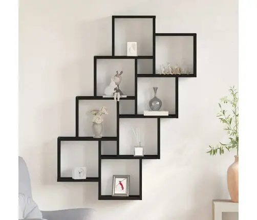 Sienas Skapis, Melns Ozols, 90X15X119,5 Cm, Inženierijas Koks Vidaxl