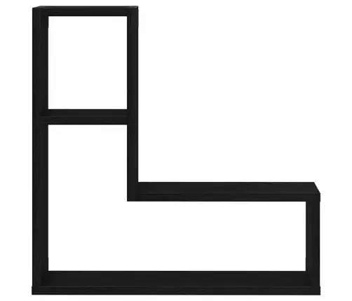 Sienas Plaukti 2 Gabali, Melnā Ozola Krāsā, 50X15X85 Cm, Inženierētā Koka Vidaxl